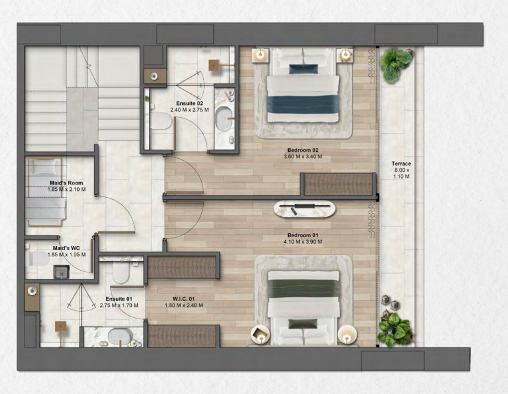 Floor plan — 2 BR