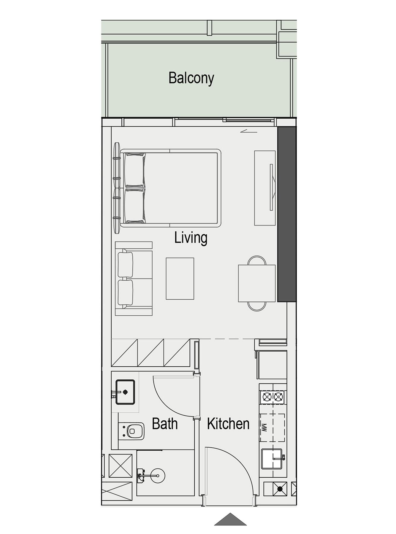 Floor plan — Studio