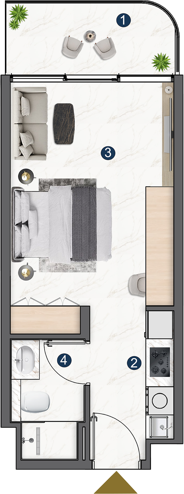 Floor plan — Studio
