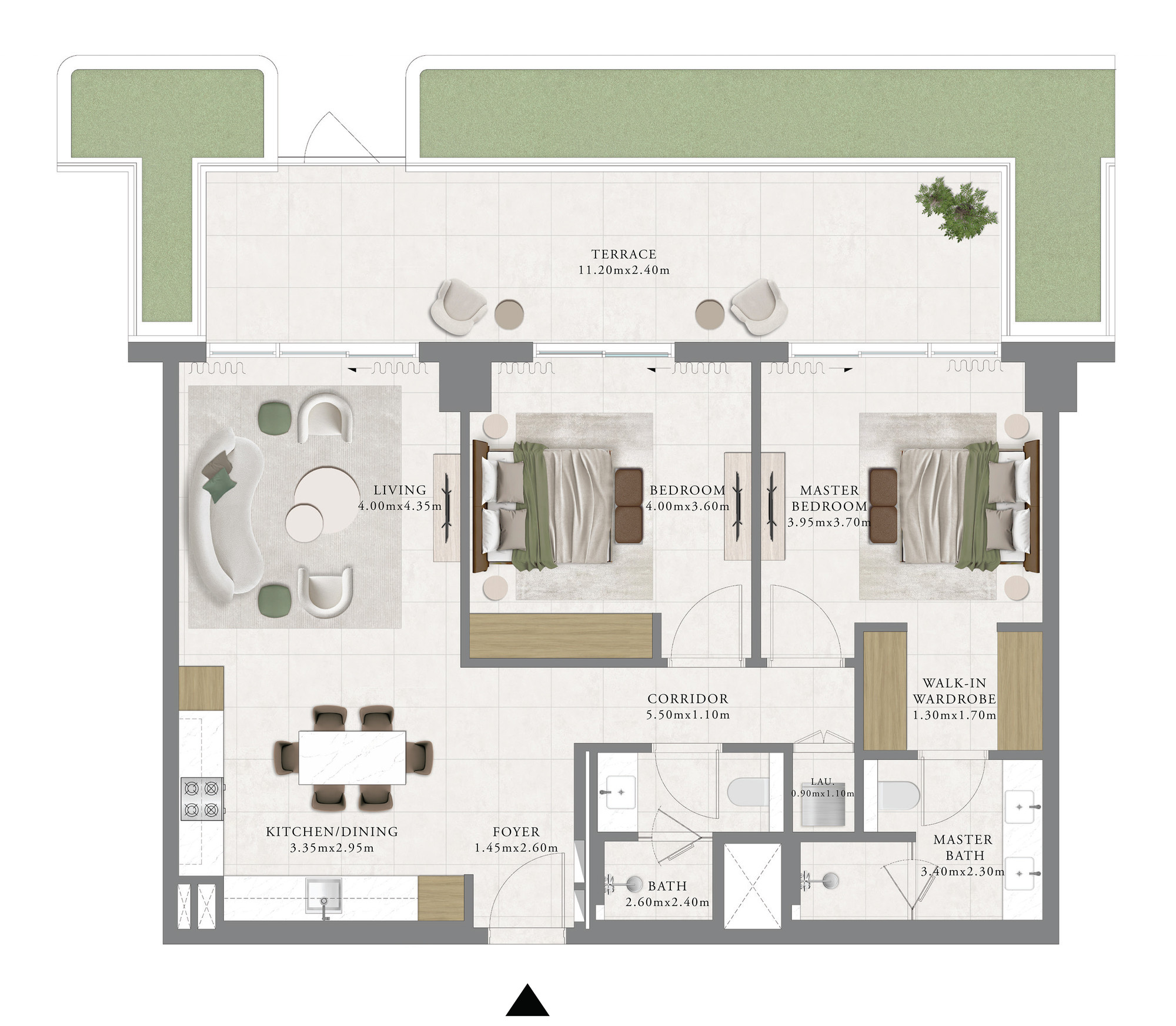 Floor plan — 2 BR