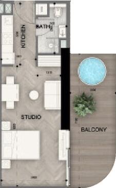 Floor plan — Studio
