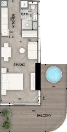 Floor plan — Studio