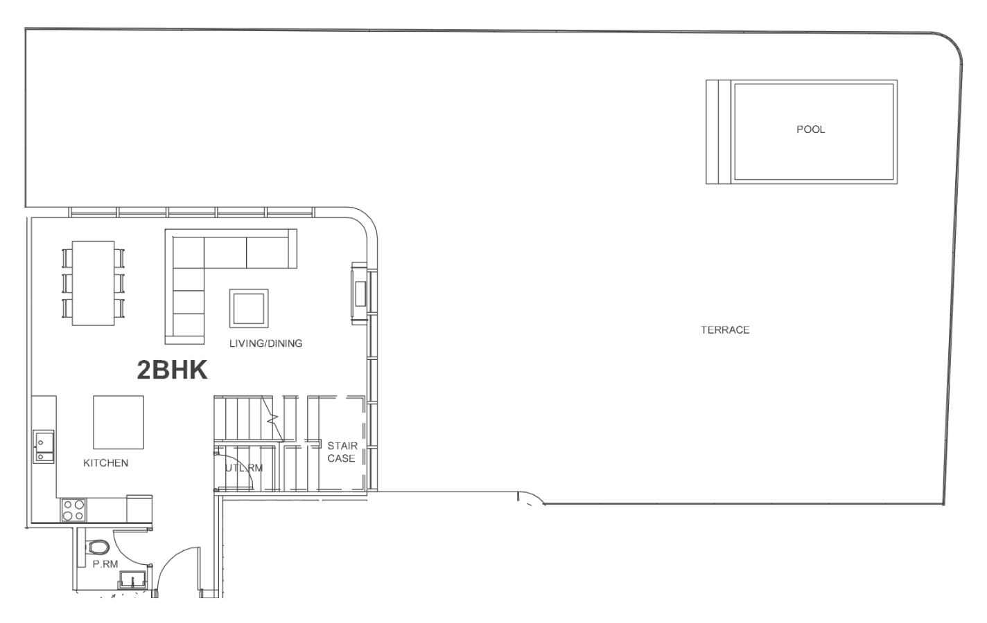 Floor plan — 2 BR