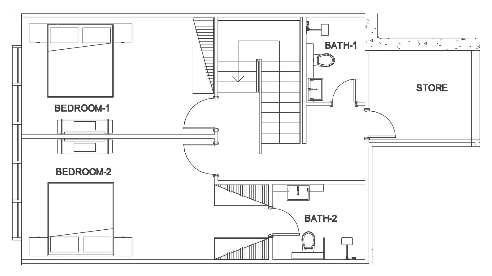 Floor plan — 2 BR