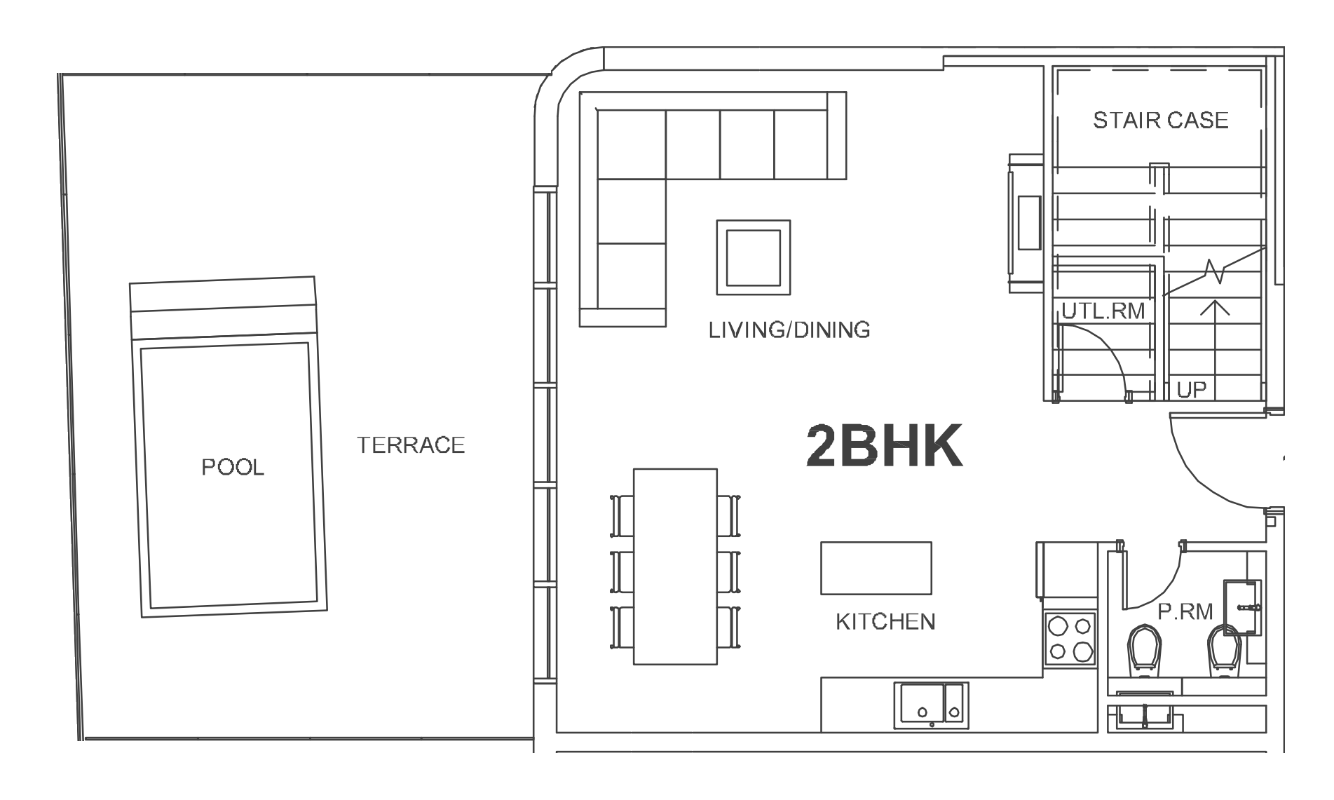 Floor plan — 2 BR
