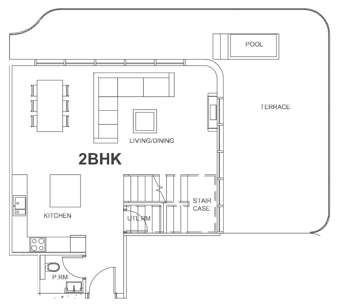 Floor plan — 2 BR