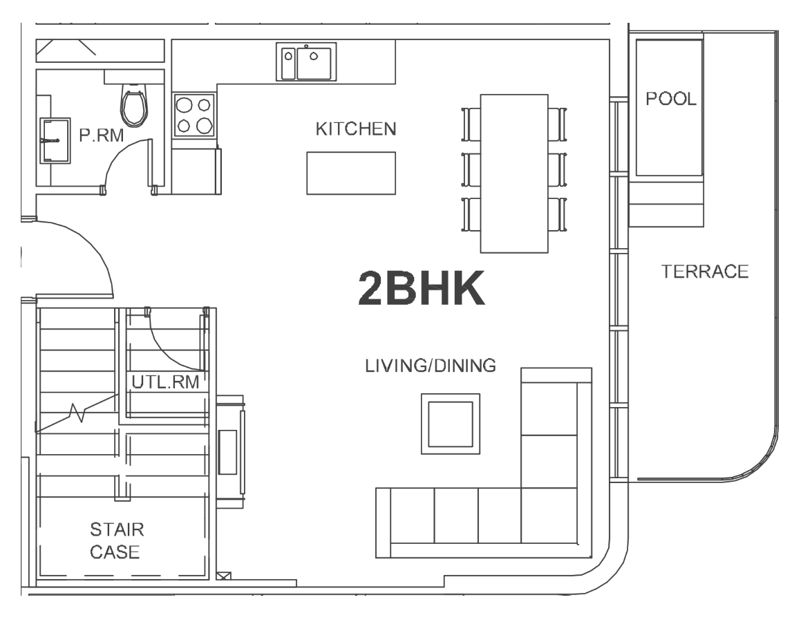 Floor plan — 2 BR