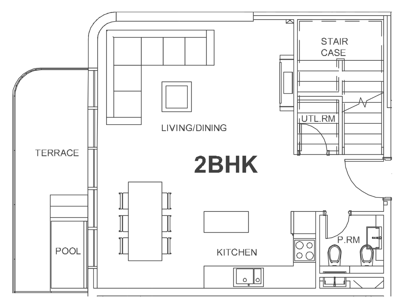 Floor plan — 2 BR