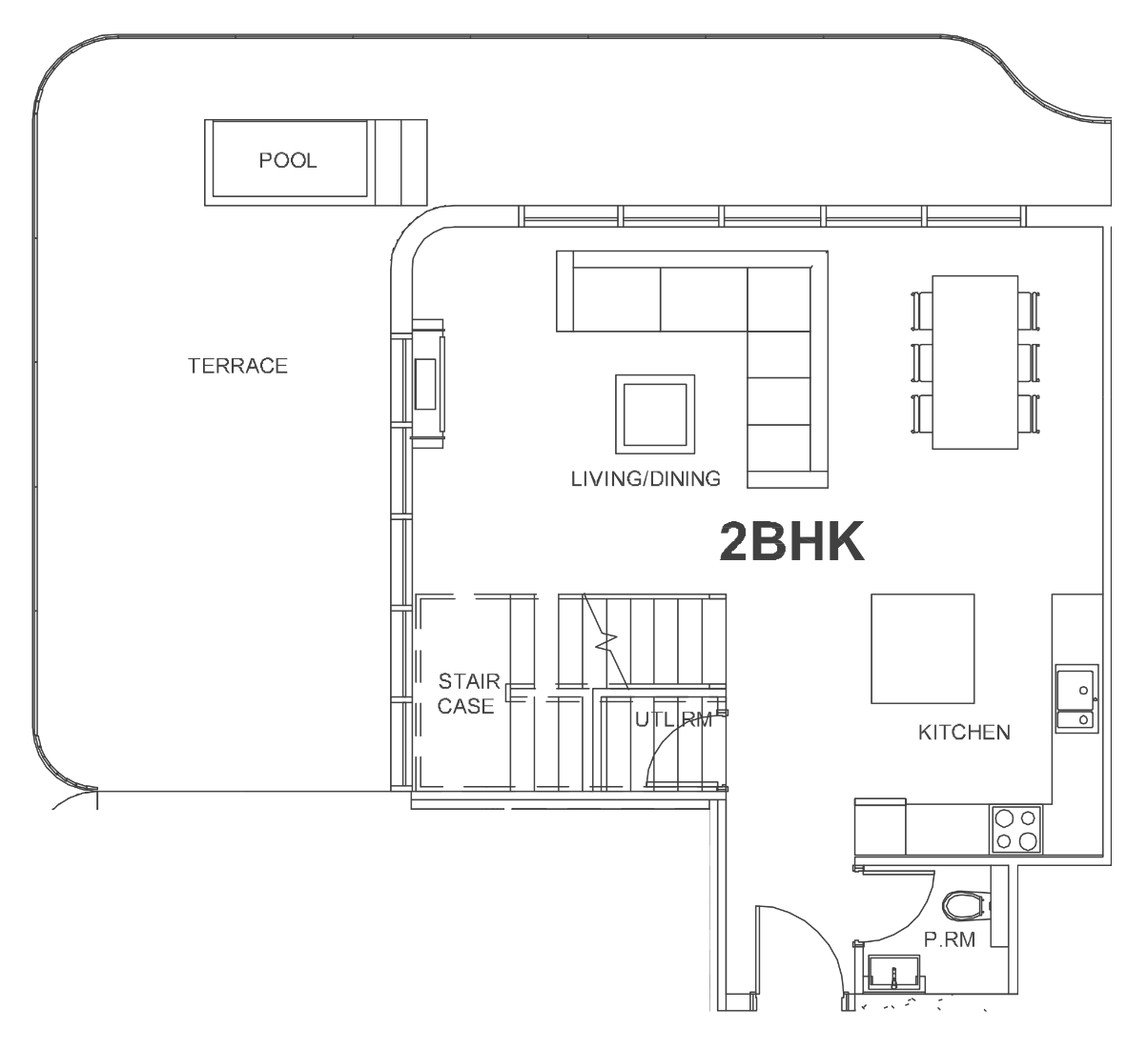 Floor plan — 2 BR