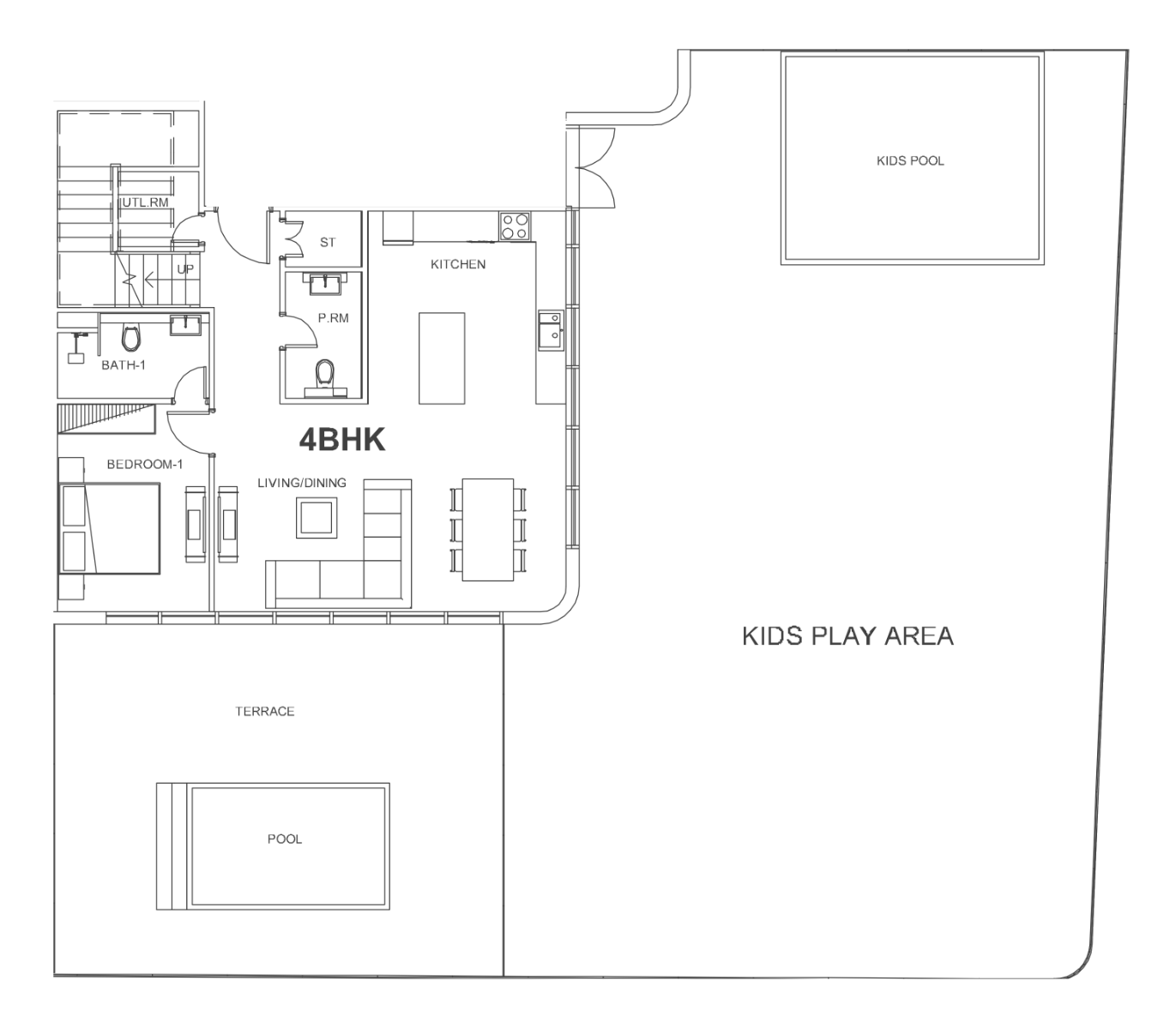 Floor plan — 4 BR
