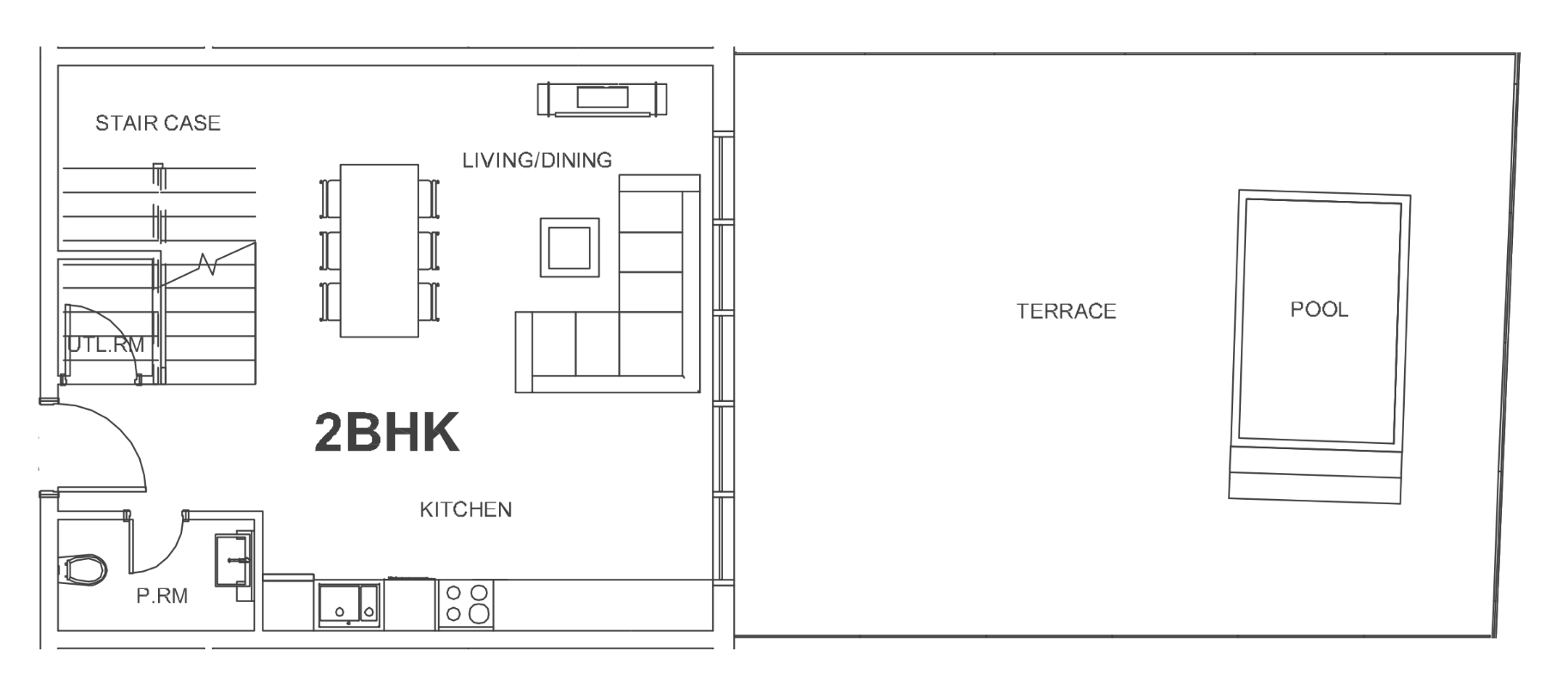 Floor plan — 2 BR