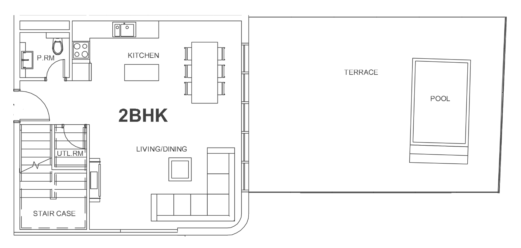 Floor plan — 2 BR