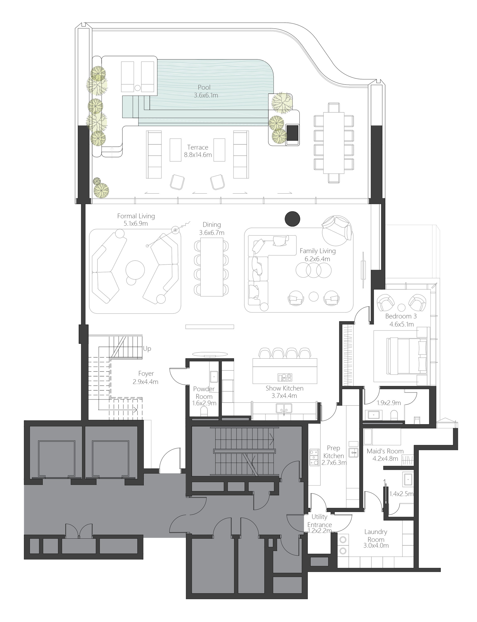 Floor plan — 4 BR