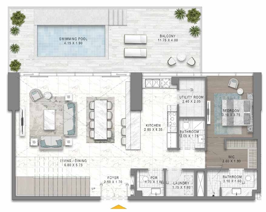 Floor plan — 3 BR