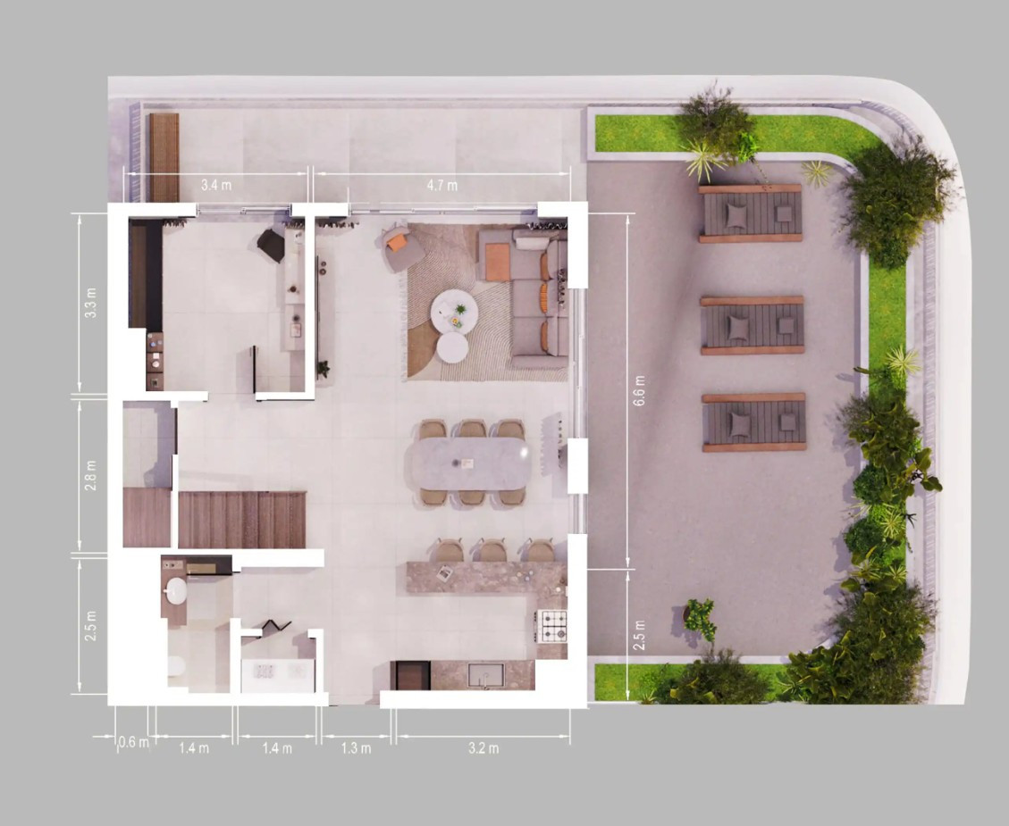 Floor plan — 2 BR