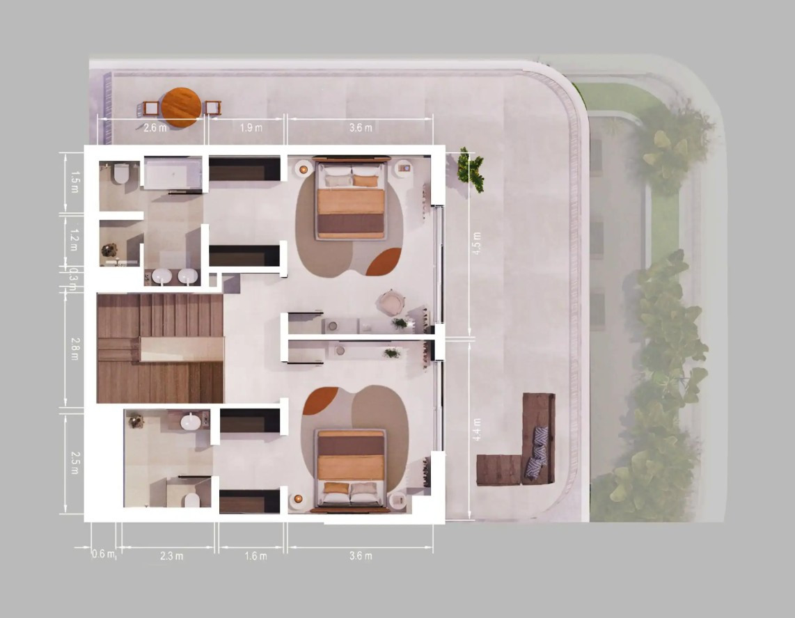 Floor plan — 2 BR