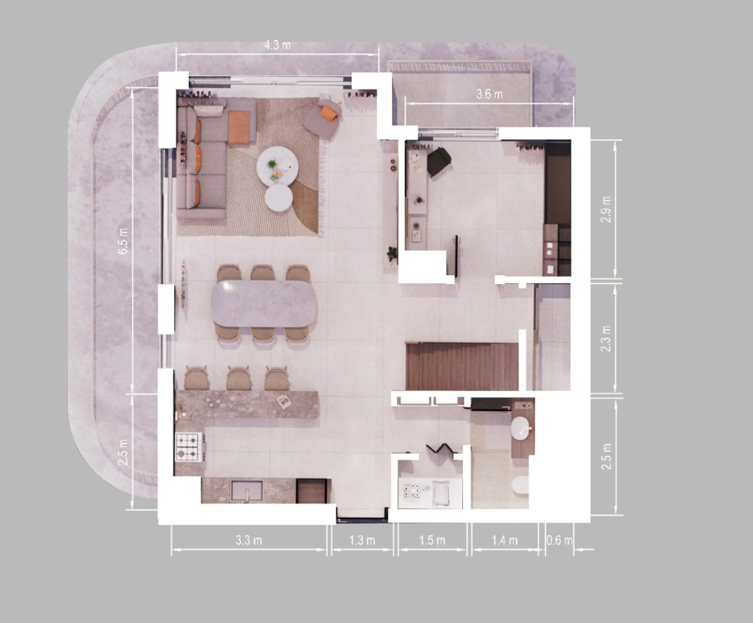 Floor plan — 2 BR