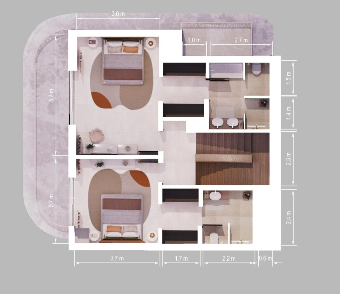 Floor plan — 2 BR