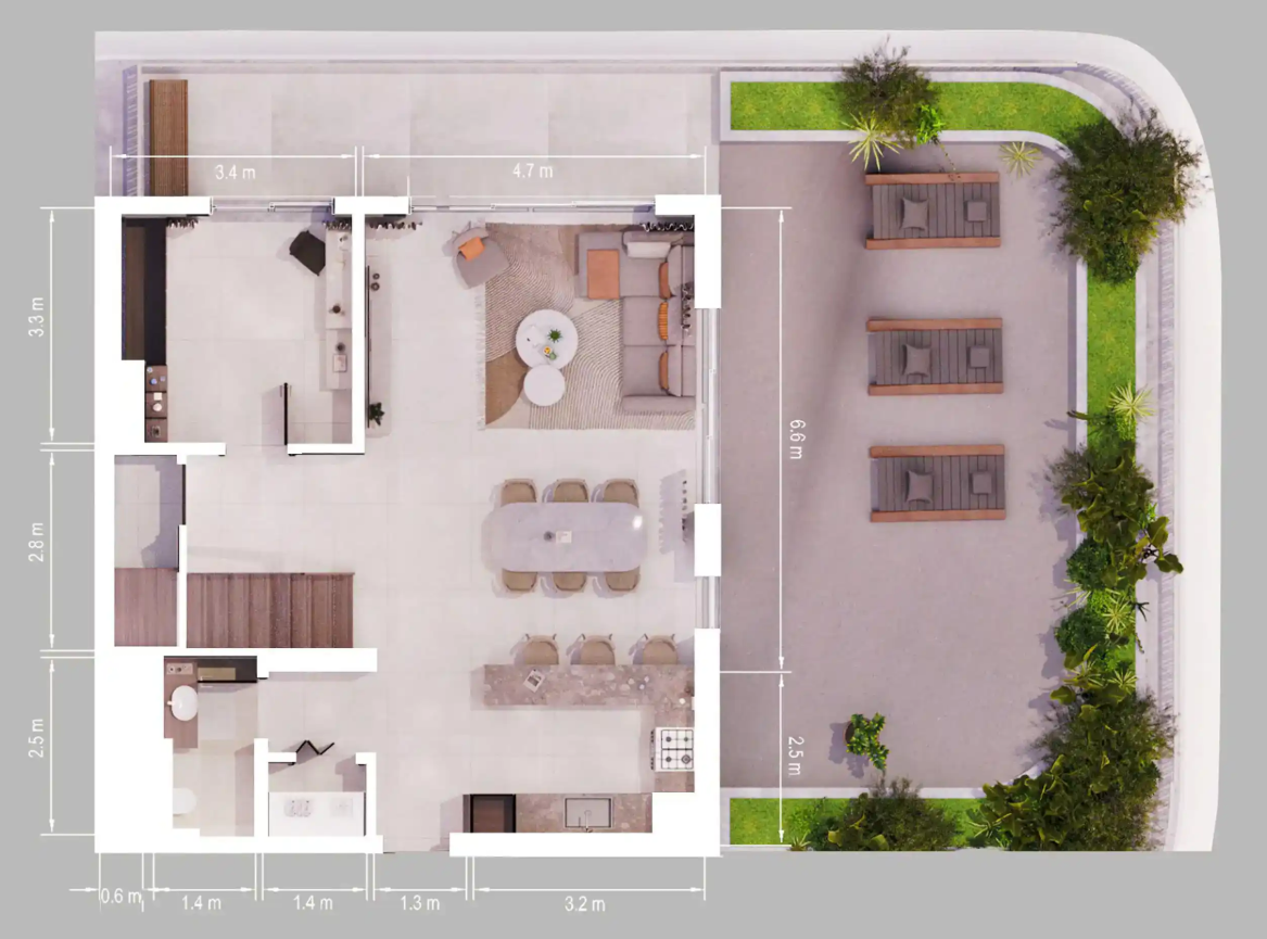 Floor plan — 2 BR