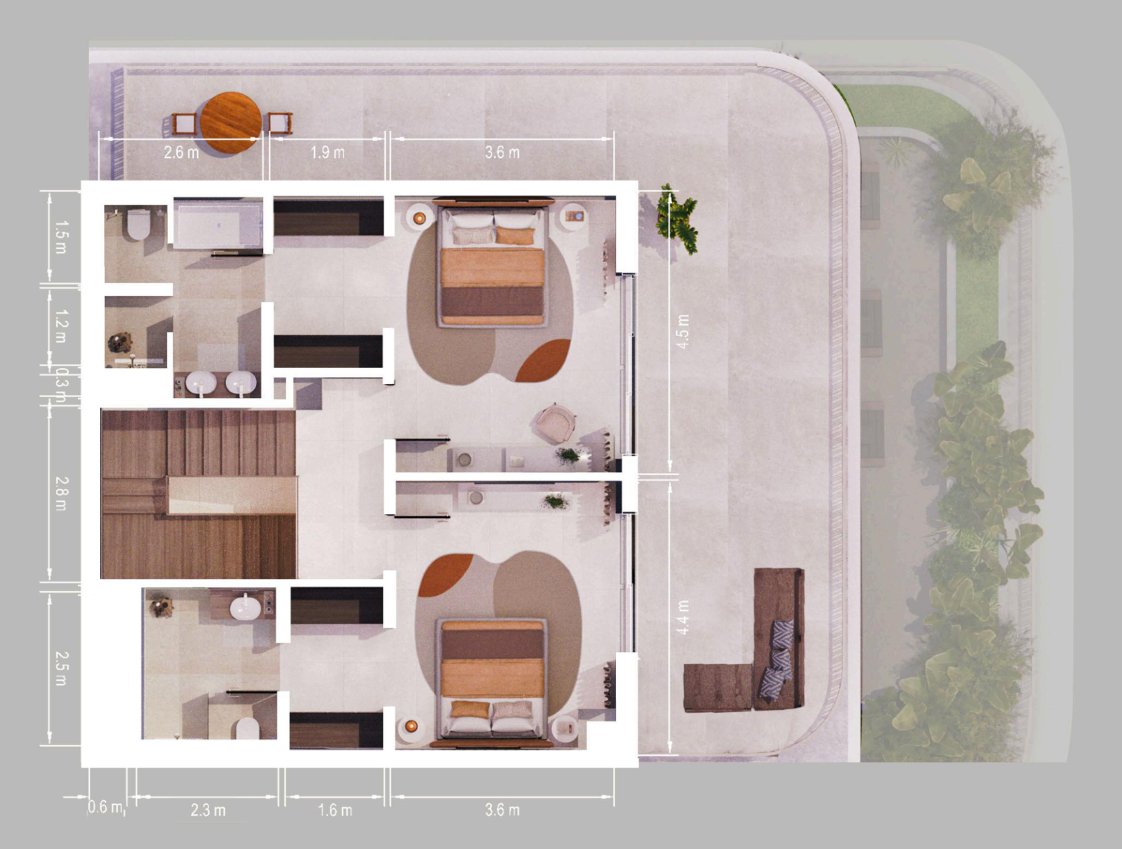 Floor plan — 2 BR