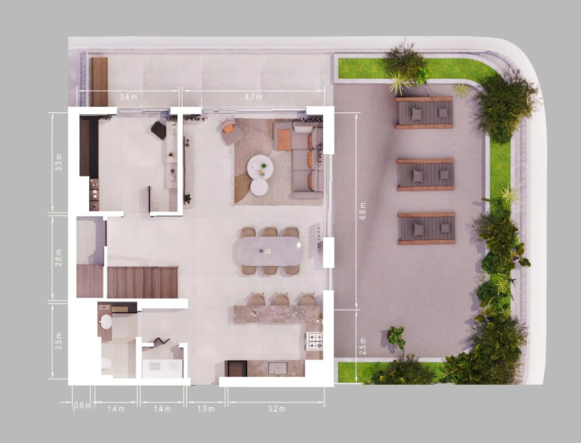 Floor plan — 2 BR