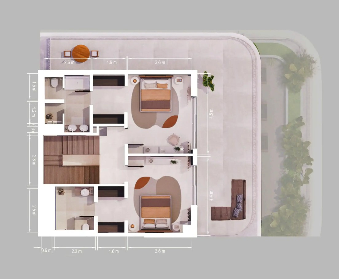 Floor plan — 2 BR