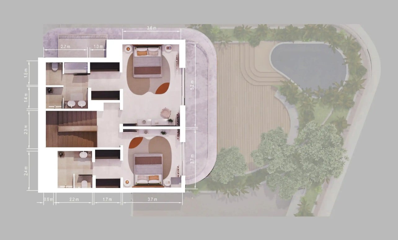 Floor plan — 2 BR