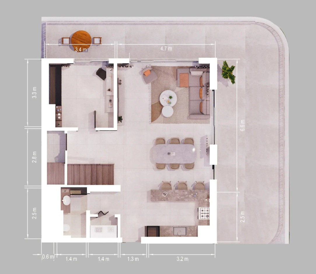 Floor plan — 2 BR