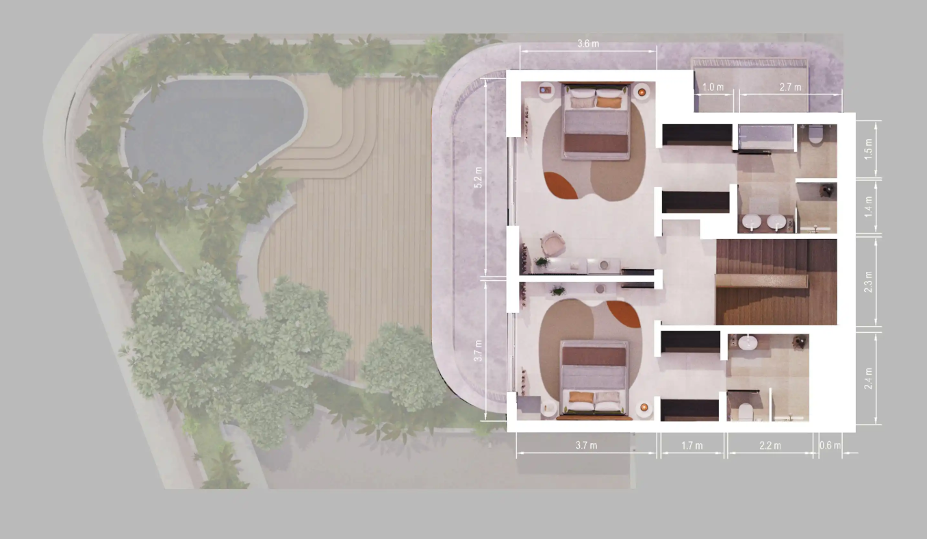 Floor plan — 2 BR