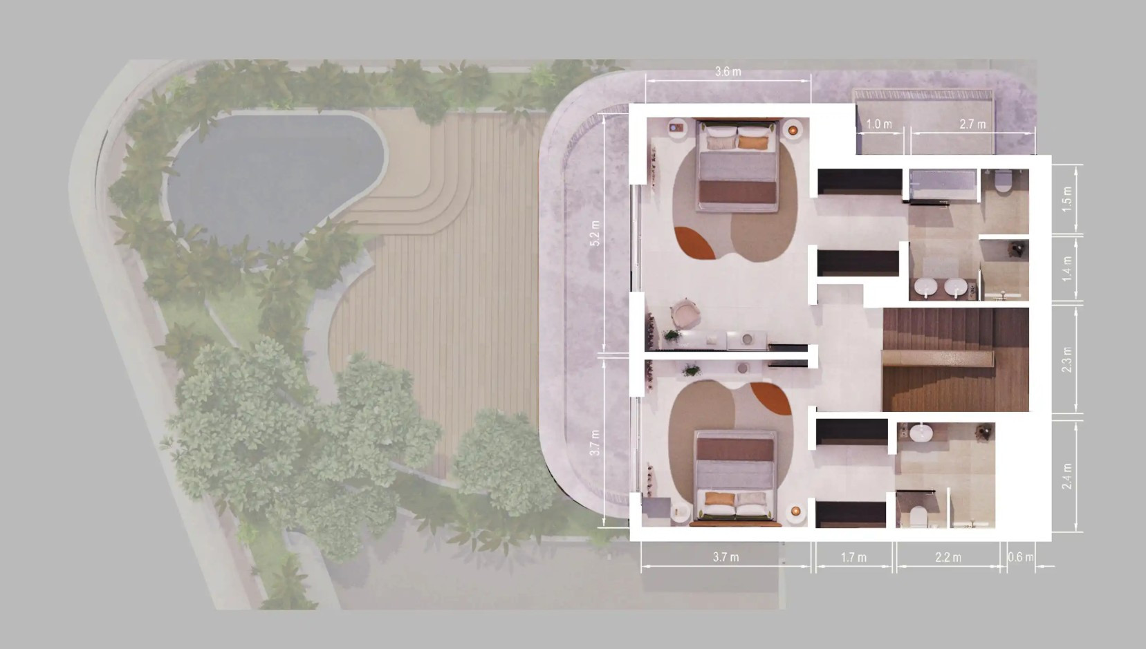 Floor plan — 2 BR