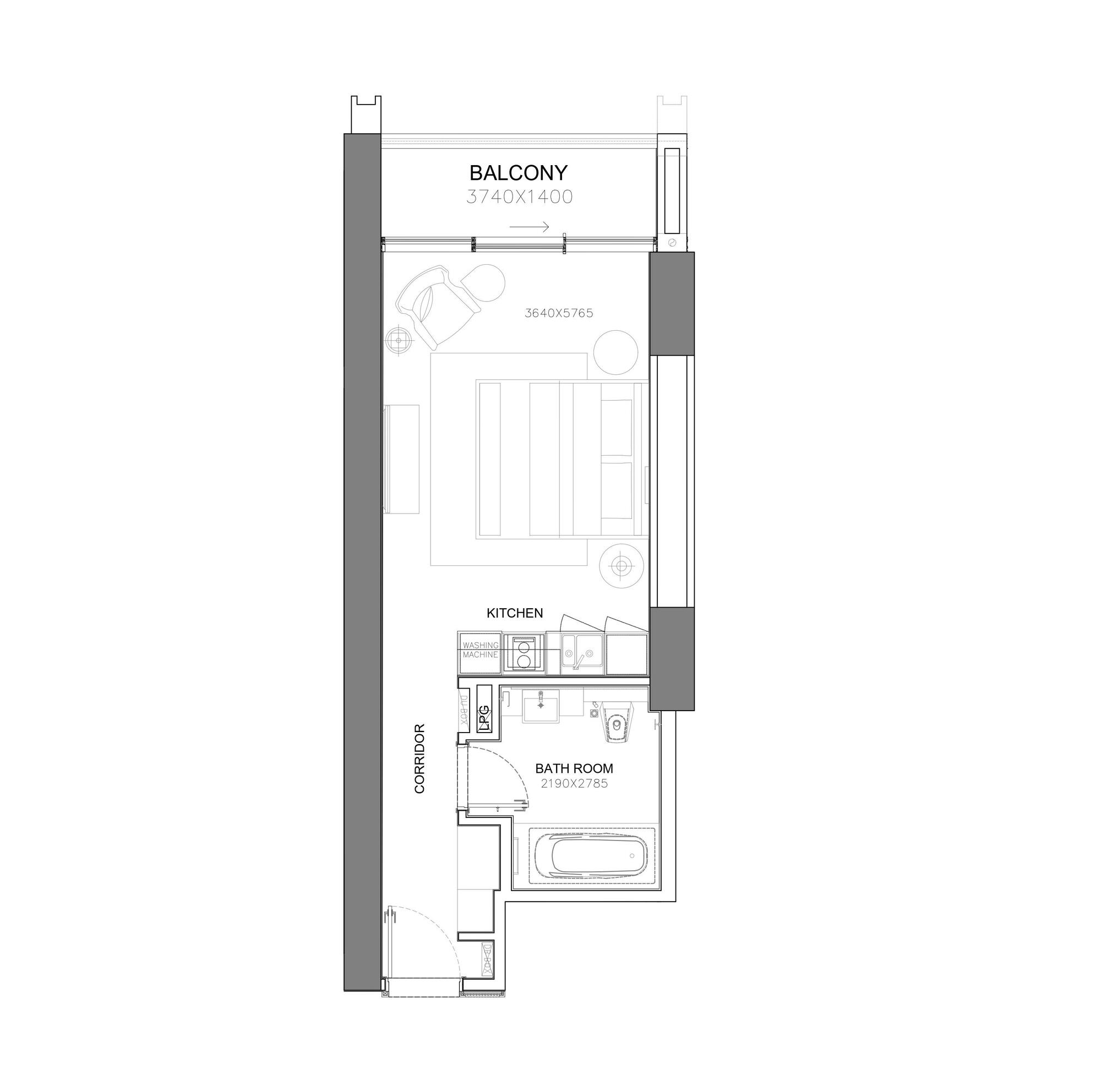 Floor plan — Studio