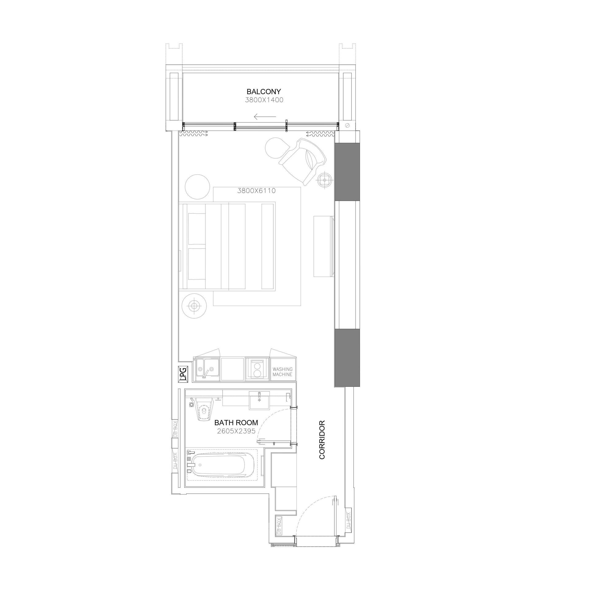 Floor plan — Studio