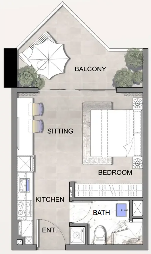 Floor plan — Studio