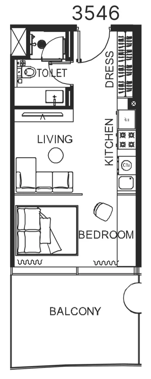 Floor plan — Studio