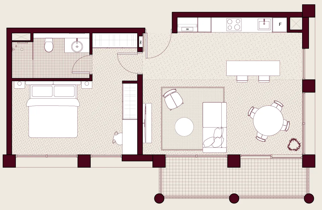 Floor plan — 1 BR