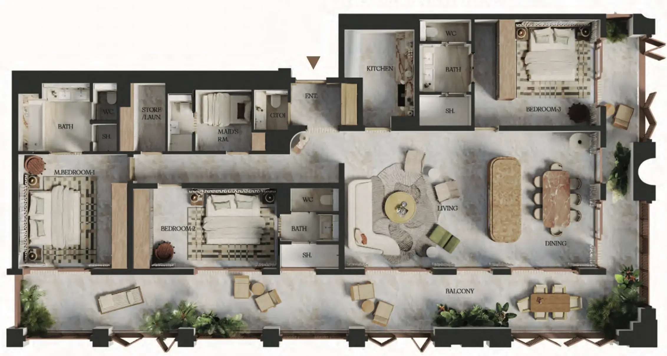Floor plan — 3 BR