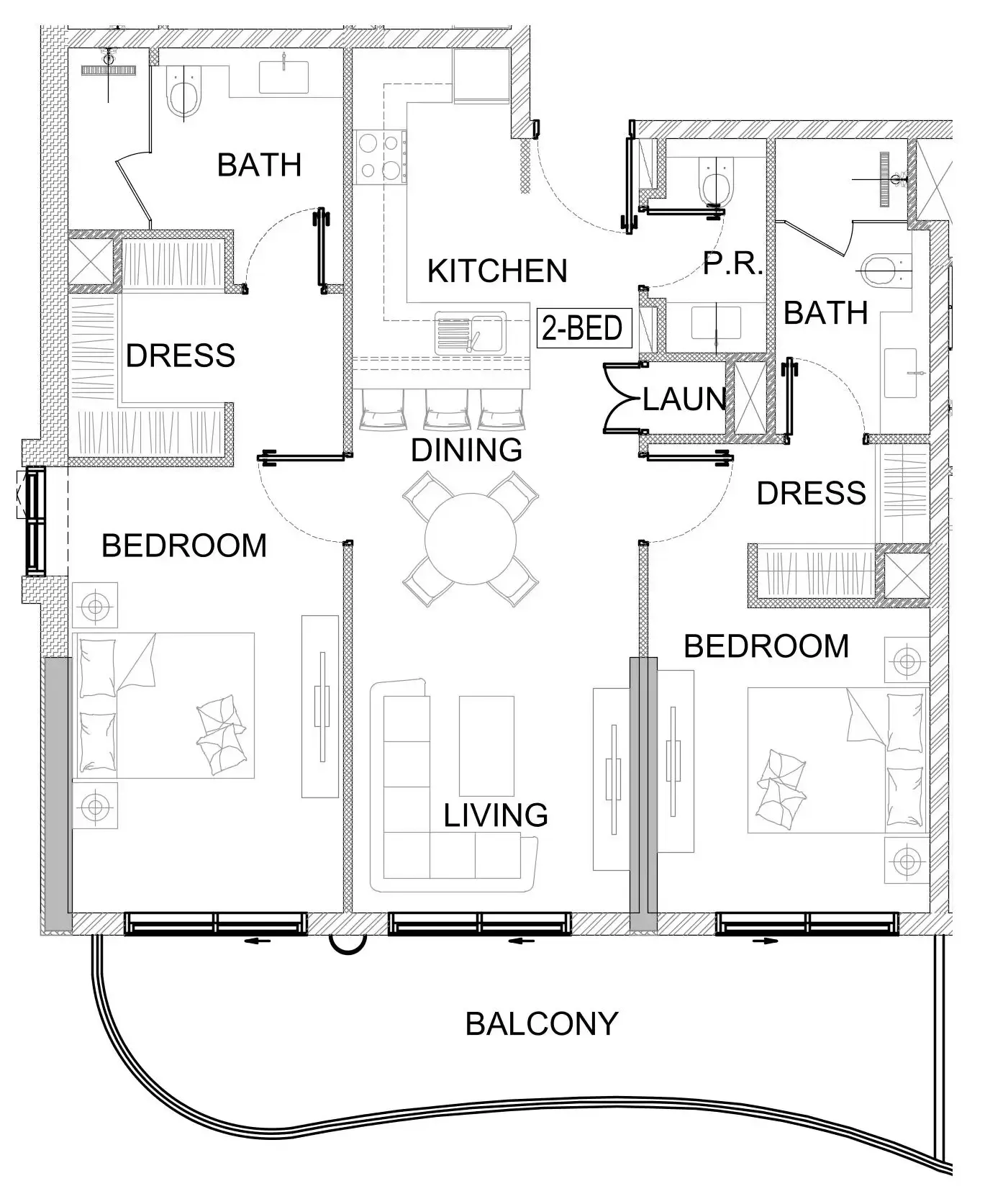 Floor plan — 2 BR