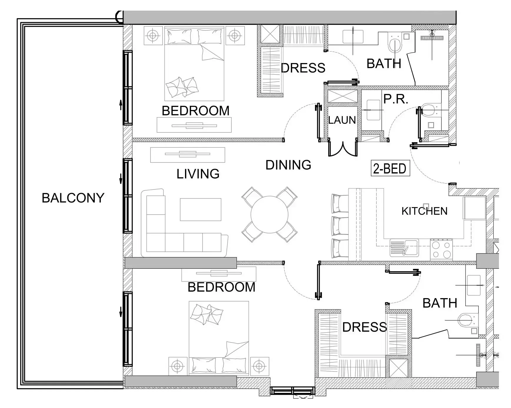 Floor plan — 2 BR