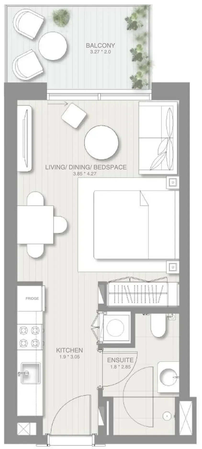 Floor plan — Studio