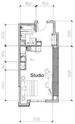 Floor plan — Studio