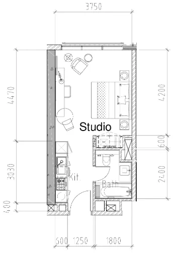 Floor plan — Studio