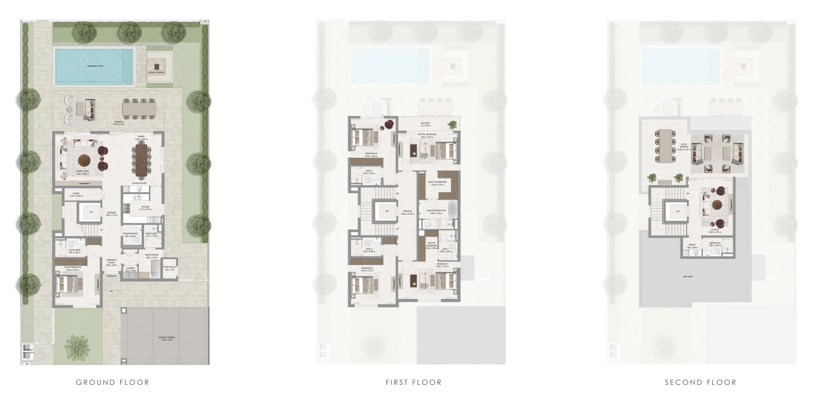 Floor plan — 5 BR