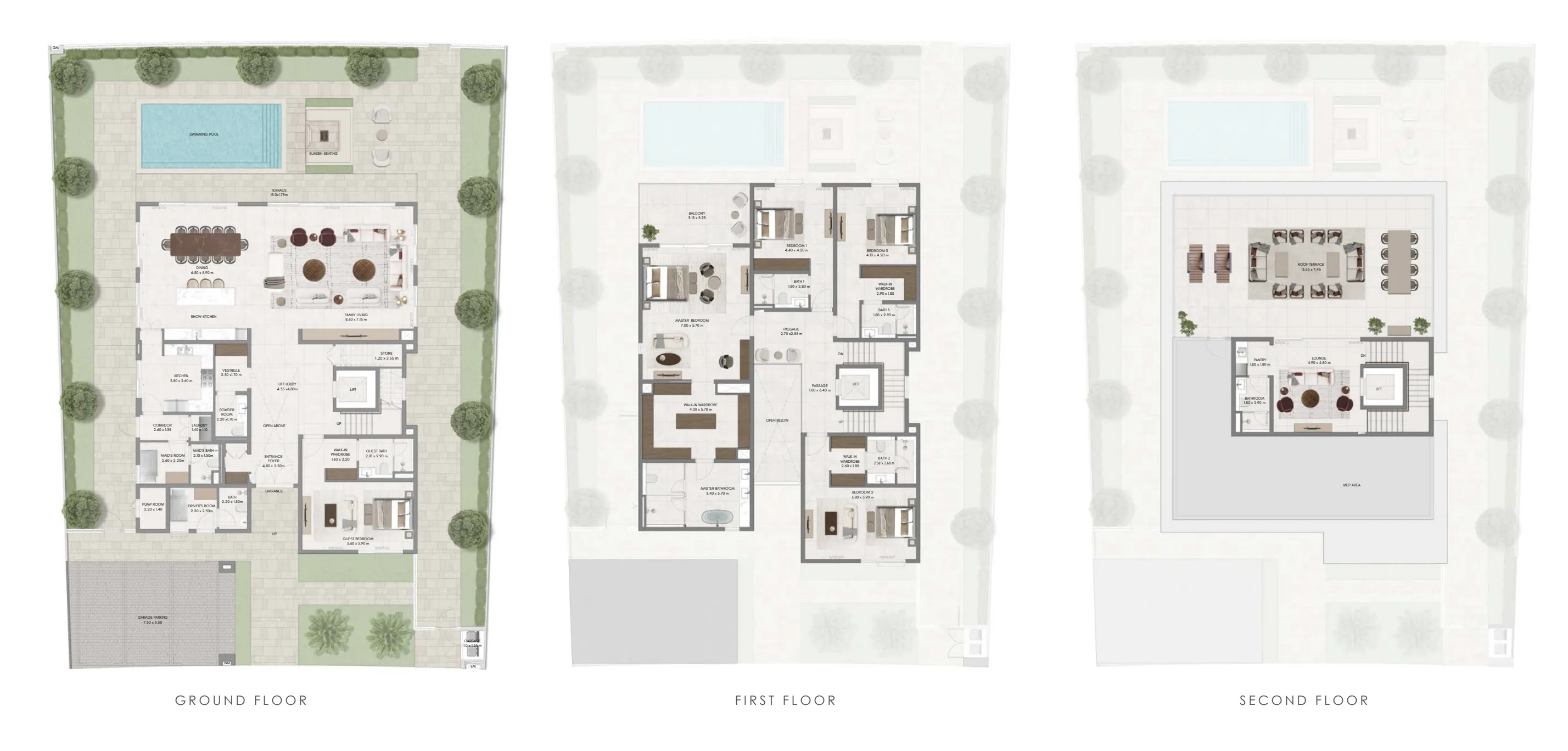 Floor plan — 5 BR
