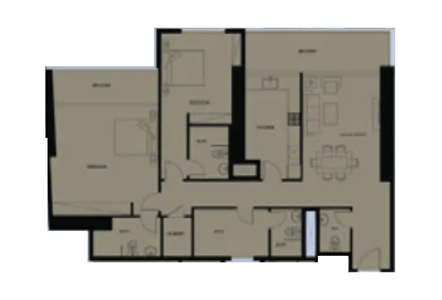 Floor plan — 2 BR