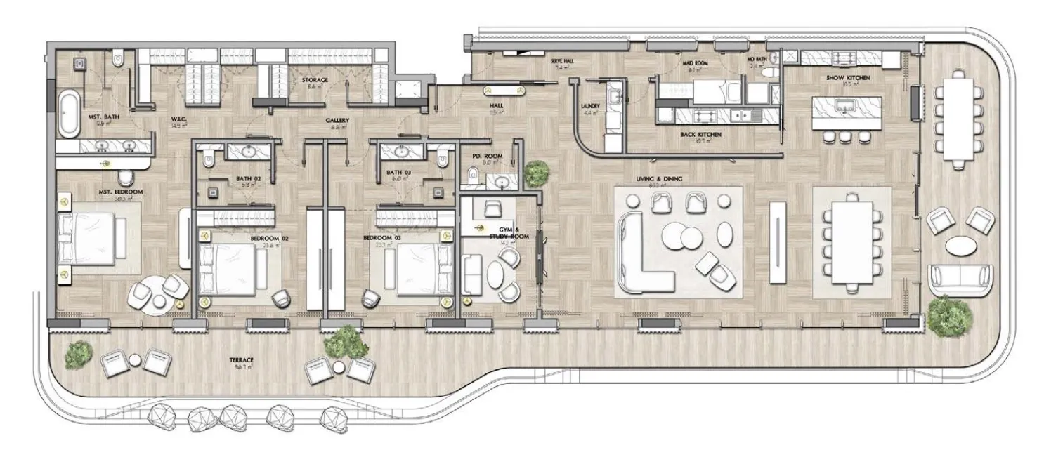 Floor plan — 3.5 BR