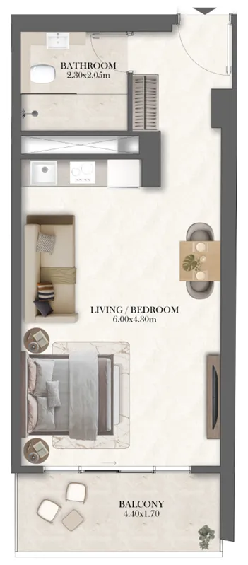 Floor plan — Studio