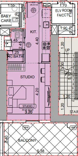 Floor plan — Studio