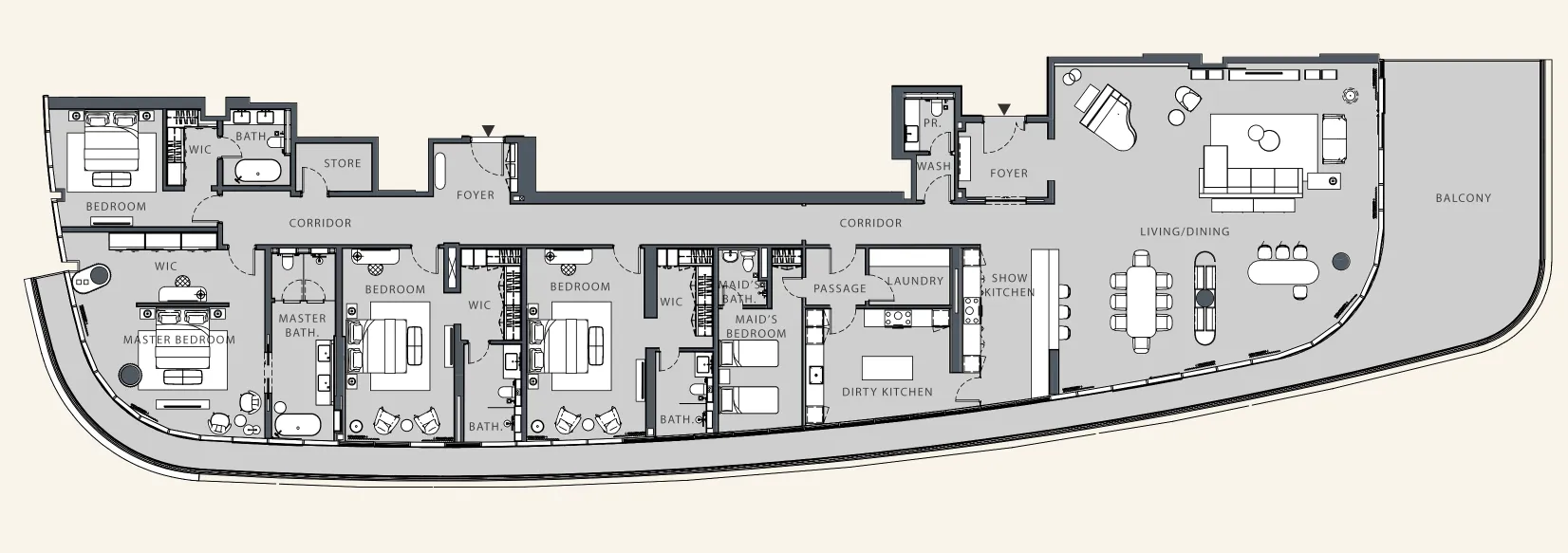 Floor plan — 4 BR