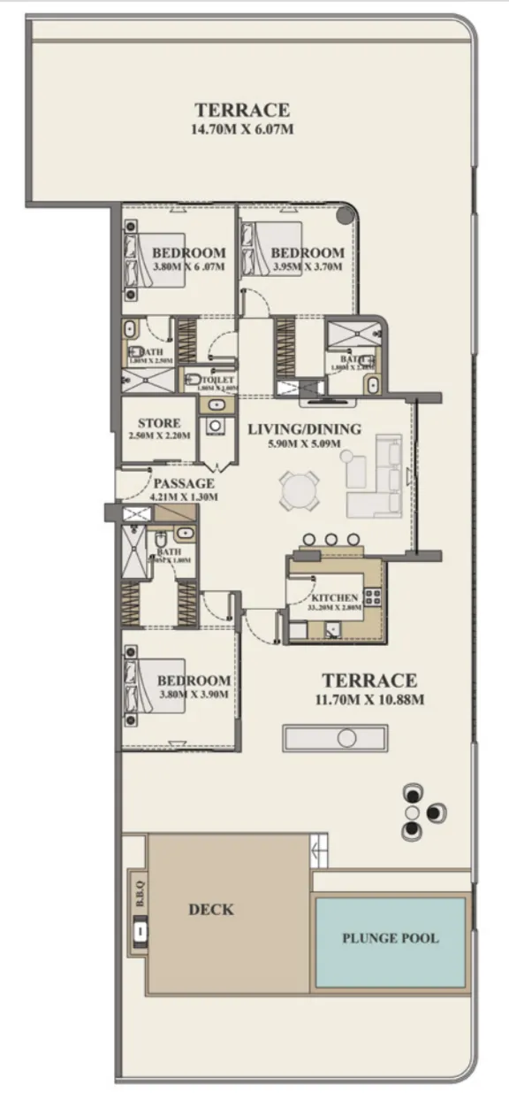 Floor plan — 3.5 BR