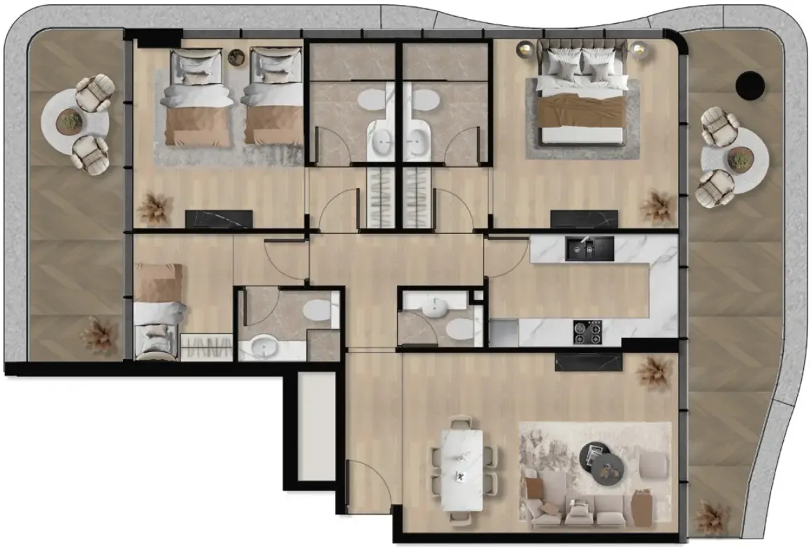 Floor plan — 2 BR
